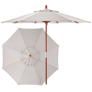 Sunbrella Market Umbrella, Wood