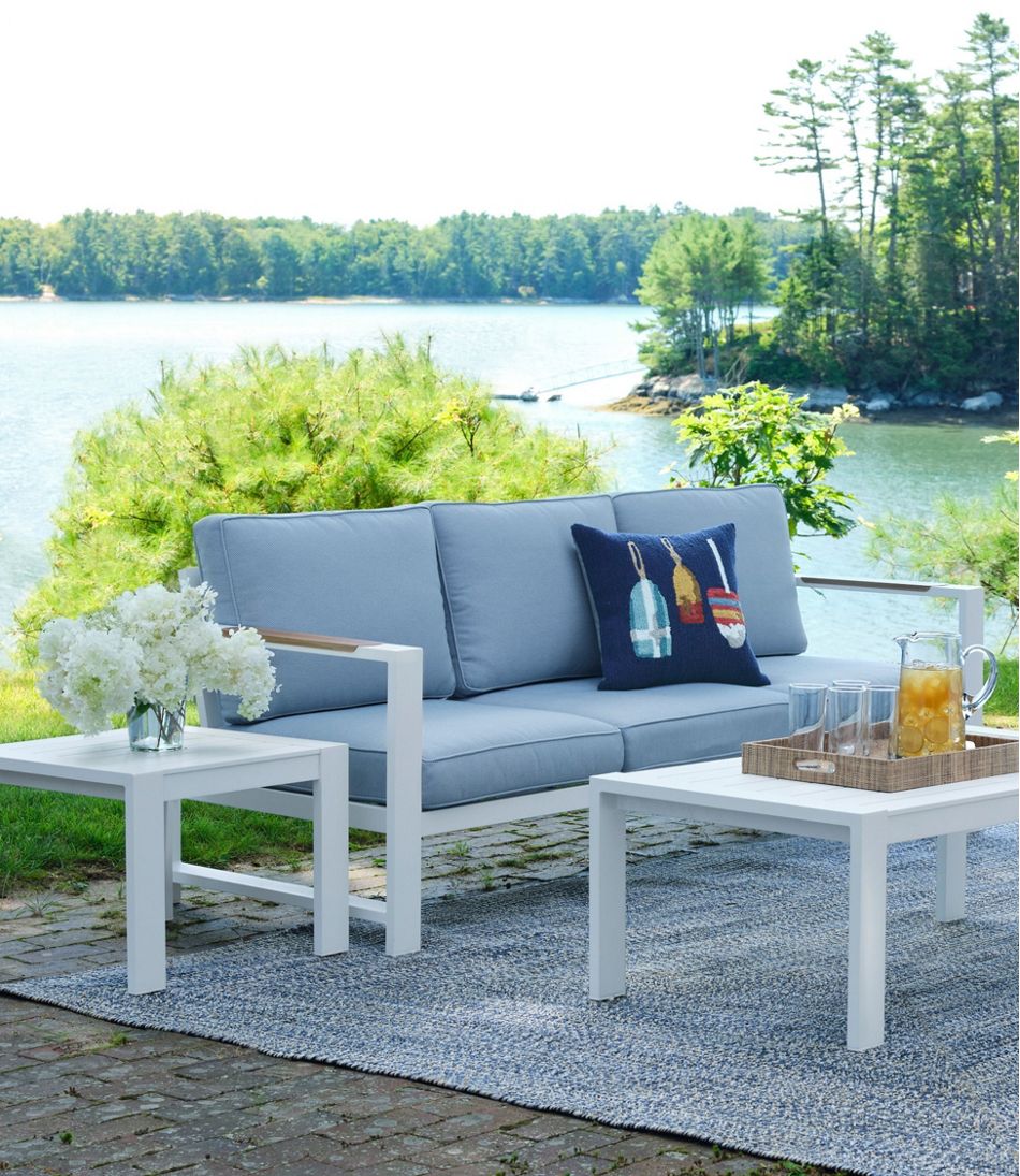 White Aluminum Deep Seating Side Table - Image 2