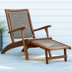 Wicker Eucalyptus Lounger