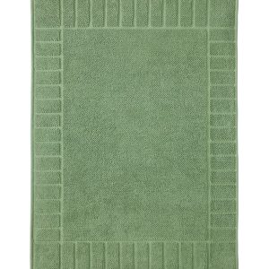Organic Cotton Textured Bordered Bath Mat