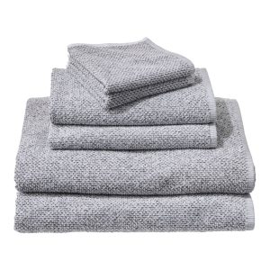 Organic Textured Cotton Towel Set, Marled