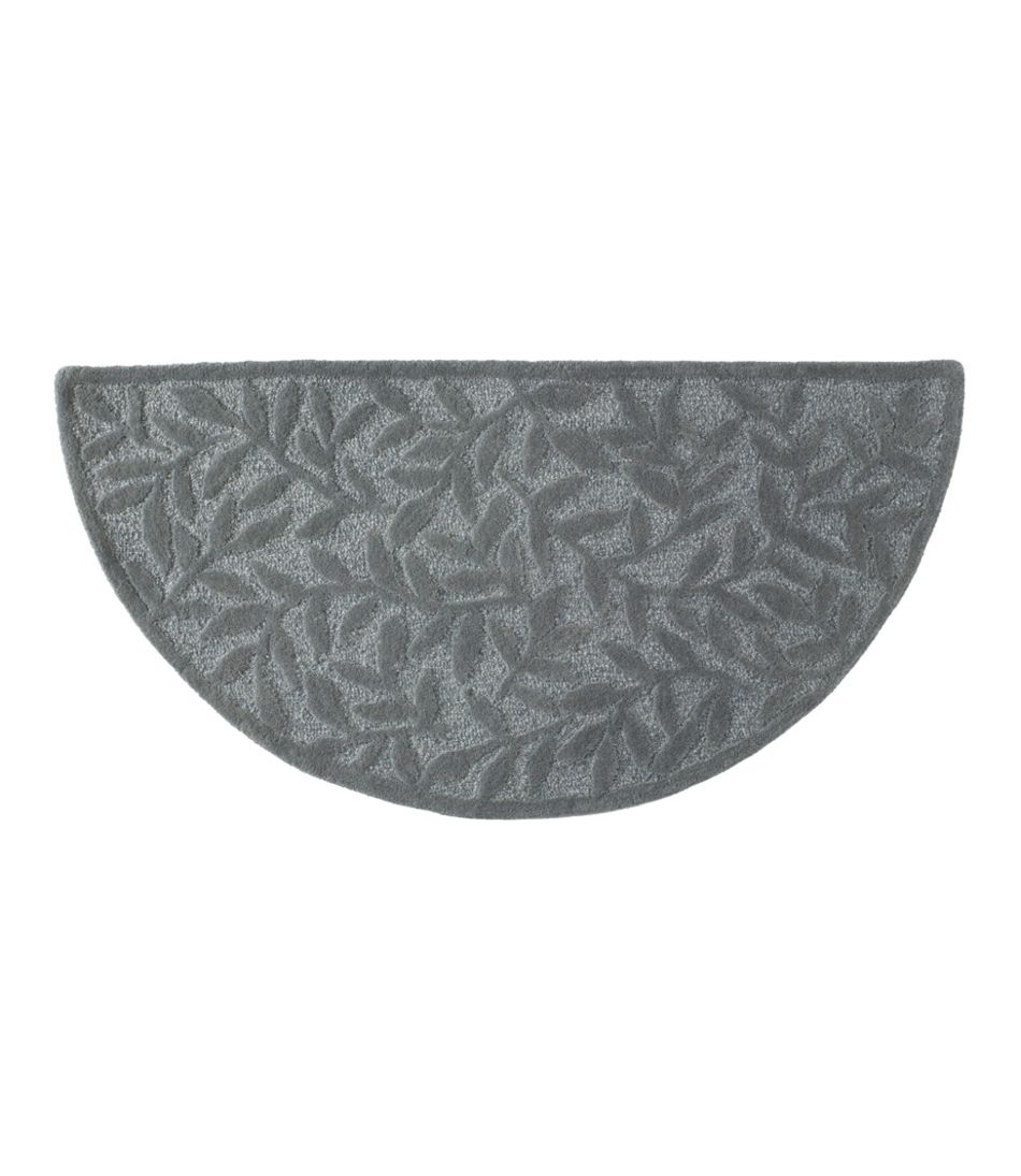 Wool Hearth Rug, Crescent, Leaf