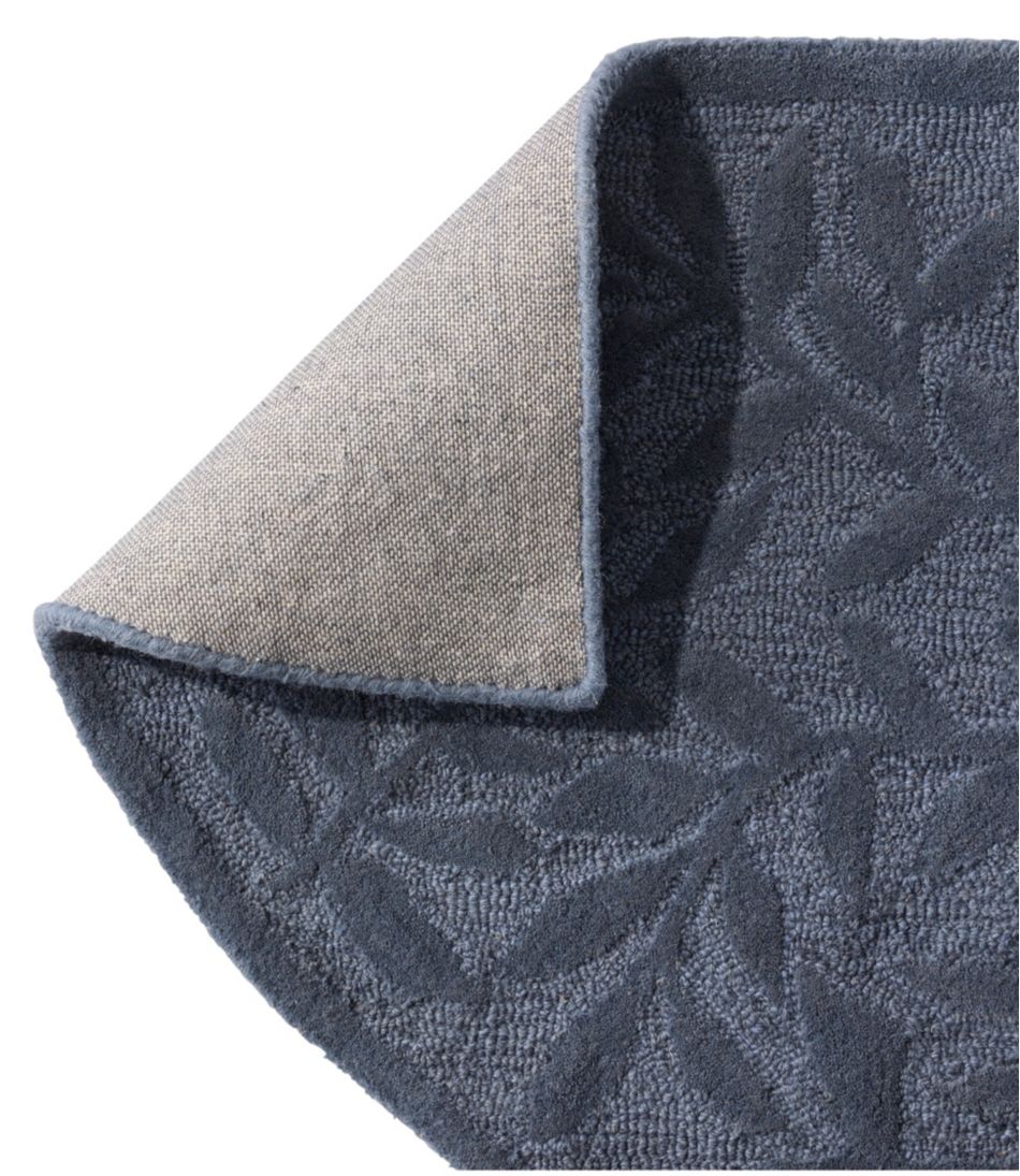 Wool Hearth Rug, Crescent, Leaf - Image 2
