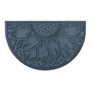Everyspace Recycled Waterhog Doormat, Half Round, Sunflower
