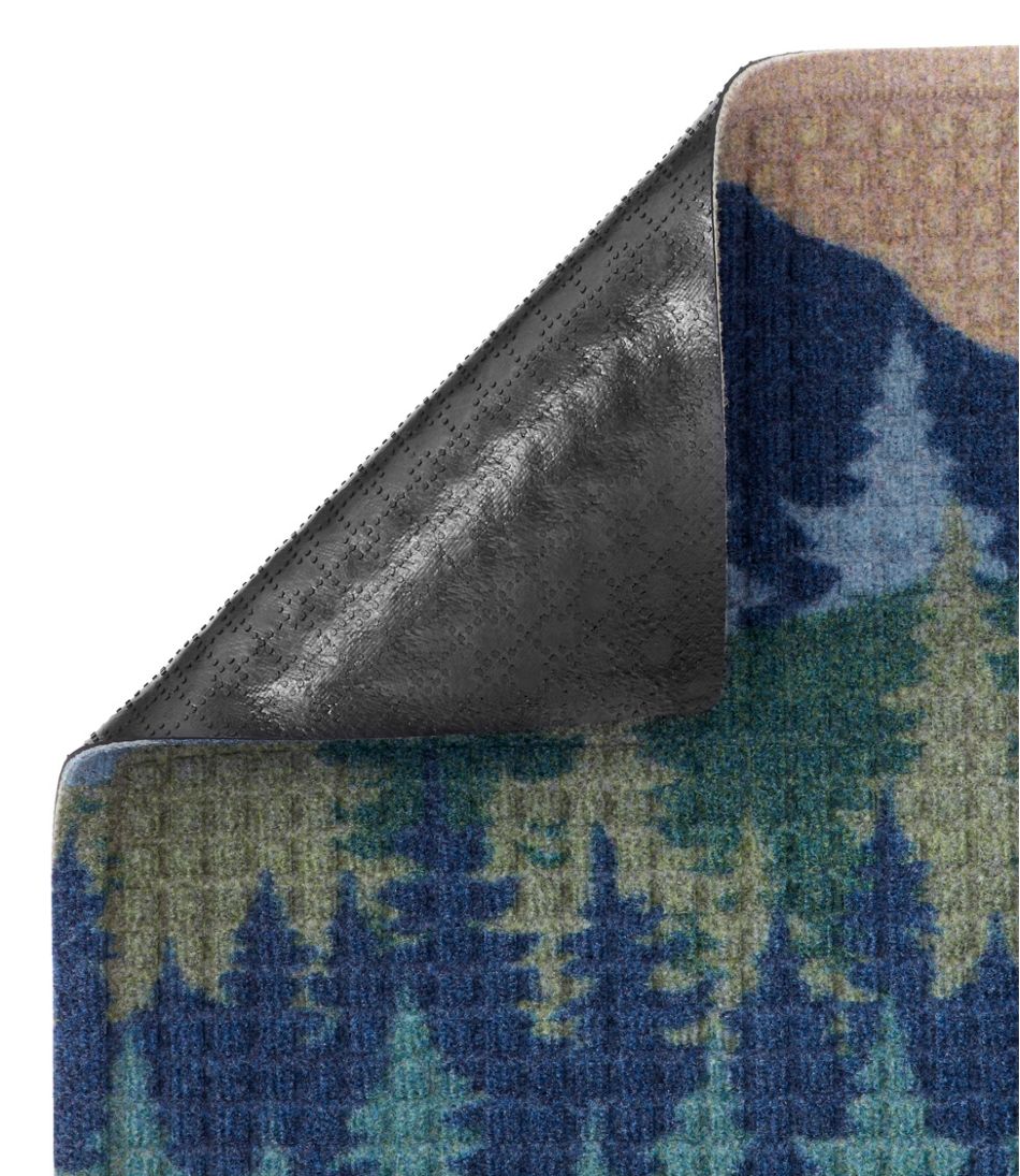 Printed Recycled Waterhog Doormat, Pine Trees - Image 2