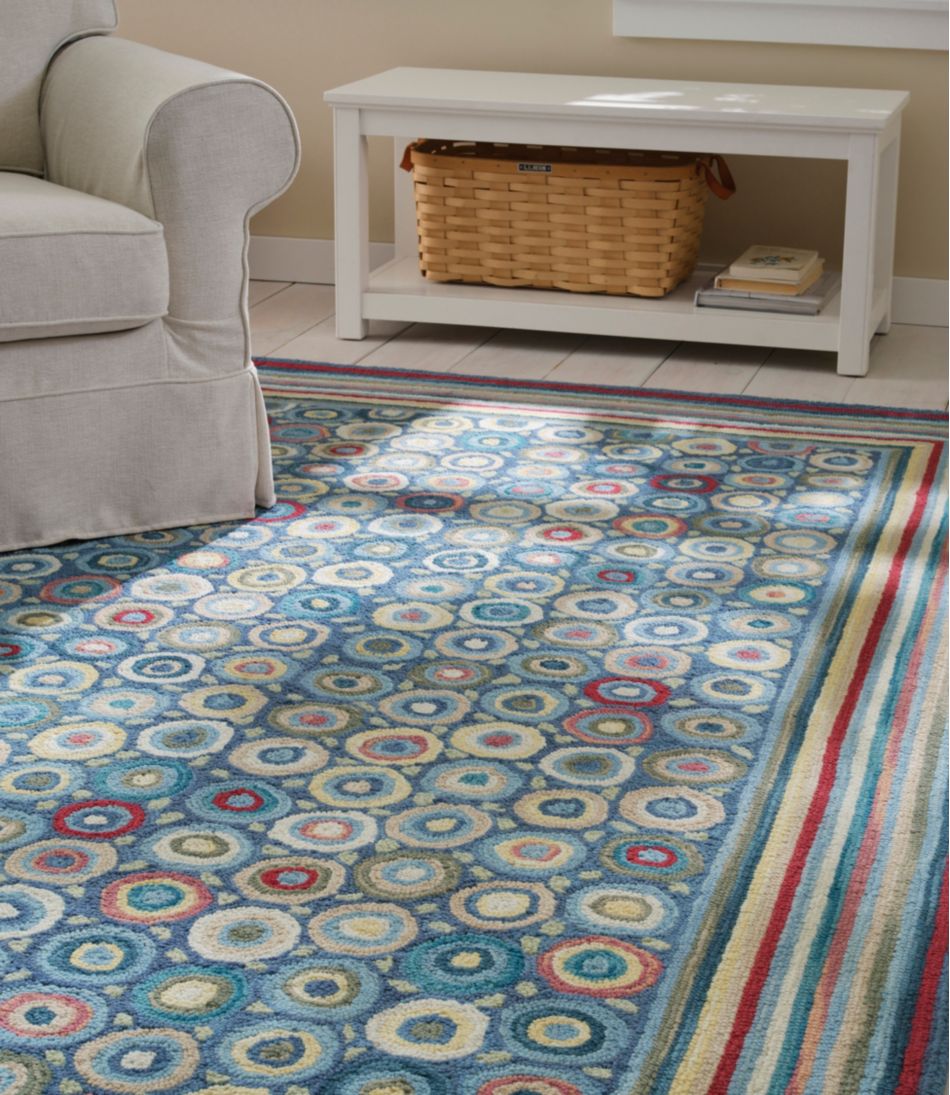 Bean's Wool Hooked Rug, Coins - Image 4