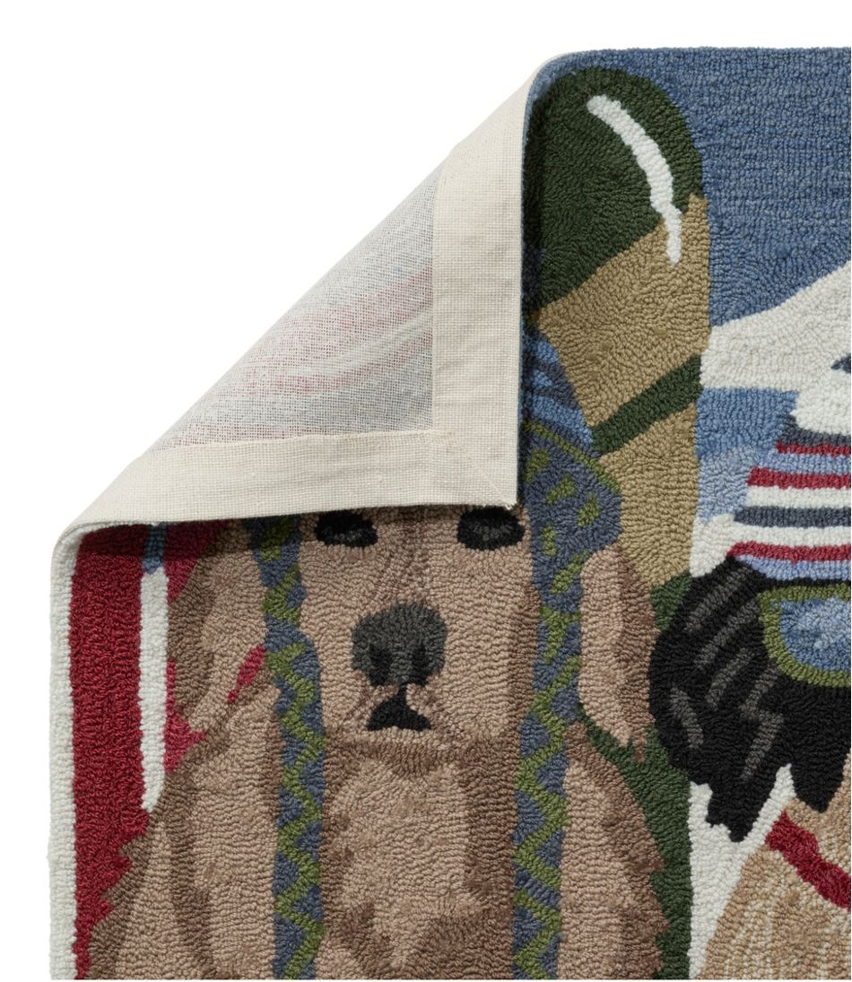 Indoor/Outdoor Vacationland Rug, Dogs Skiing - Image 2
