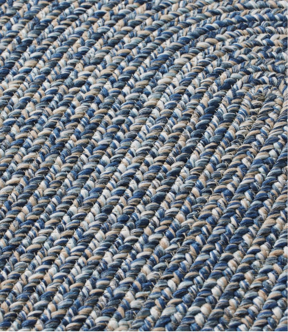 All-Weather Braided Rug, Concentric Pattern Oval - Image 3