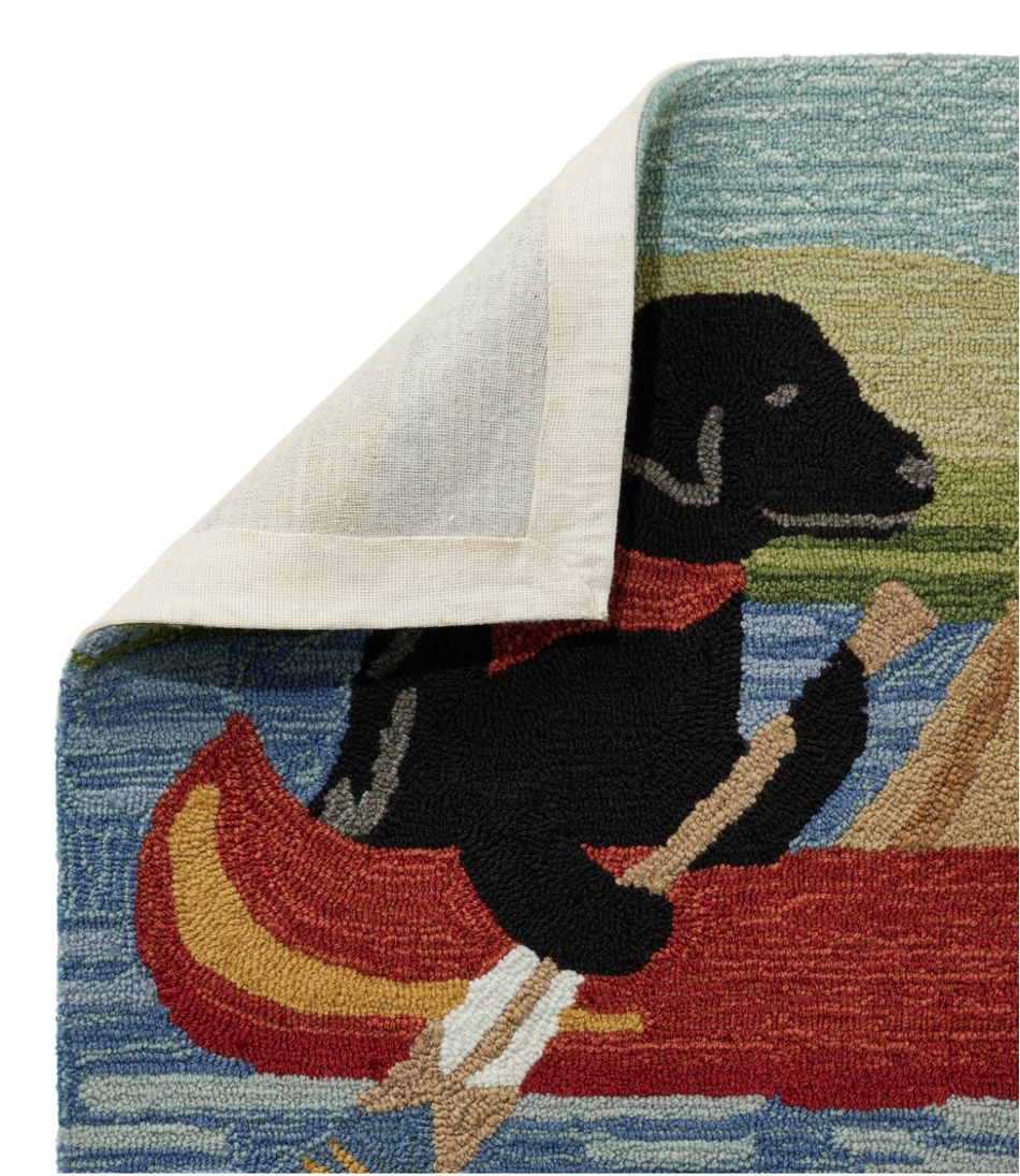 Indoor/Outdoor Vacationland Rug, Dog Canoe - Image 2