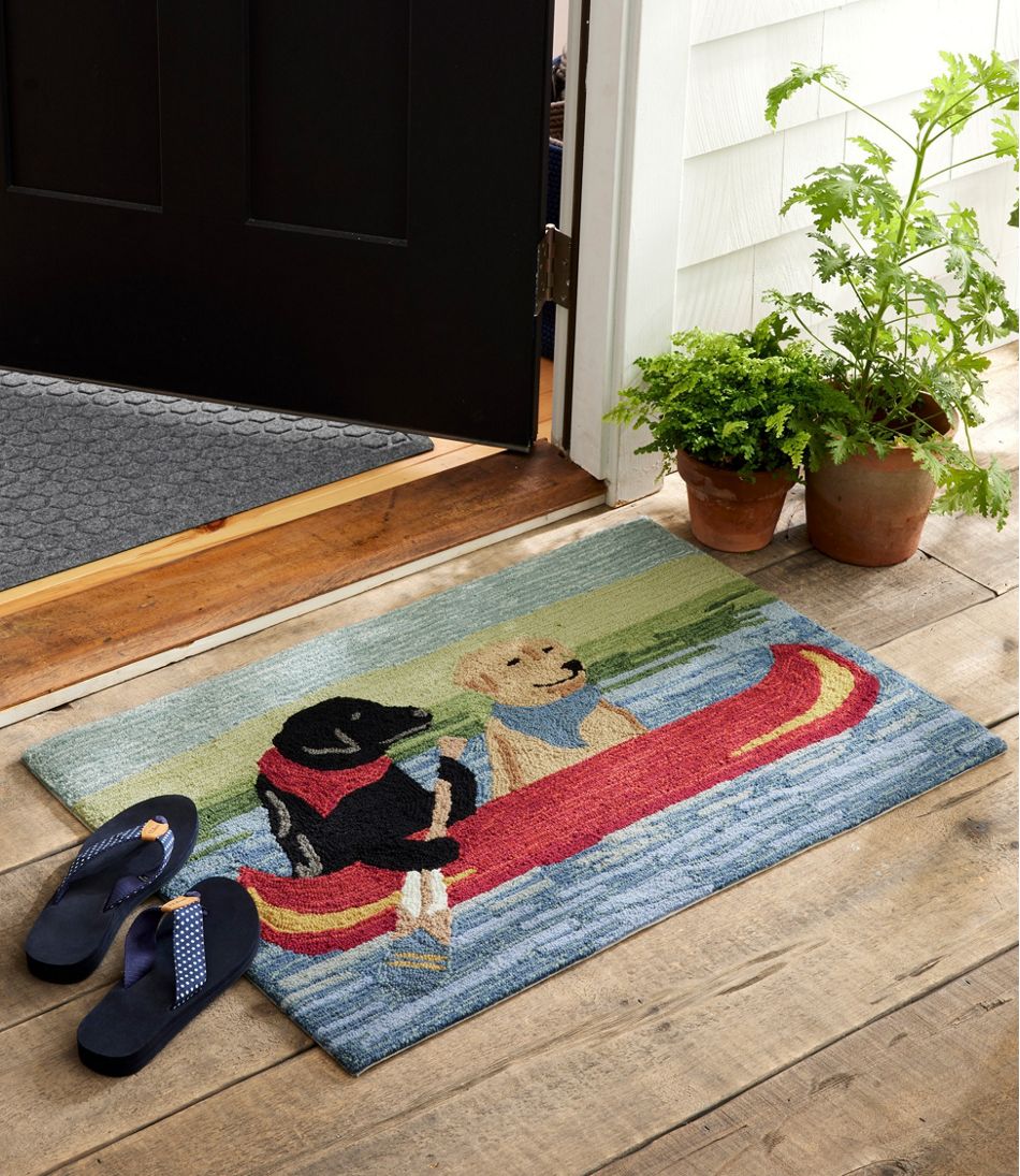 Indoor/Outdoor Vacationland Rug, Dog Canoe - Image 4