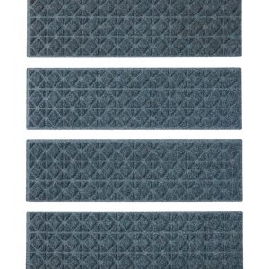 Everyspace Recycled Waterhog Mat, Stair Treads, Set of Four, Tiles