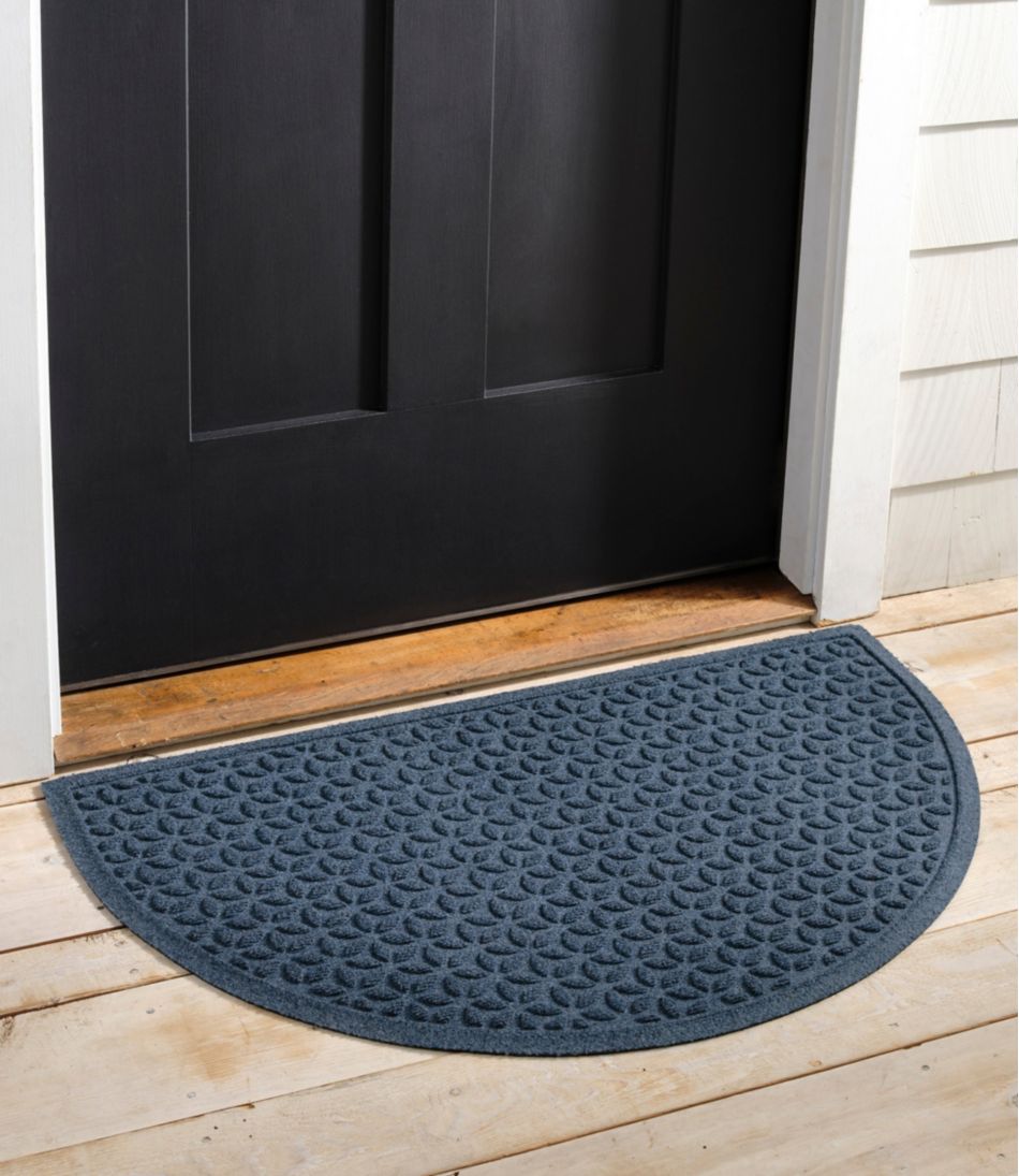 Heavyweight Recycled Waterhog Doormat, Half Round, Blooming Circles - Image 5