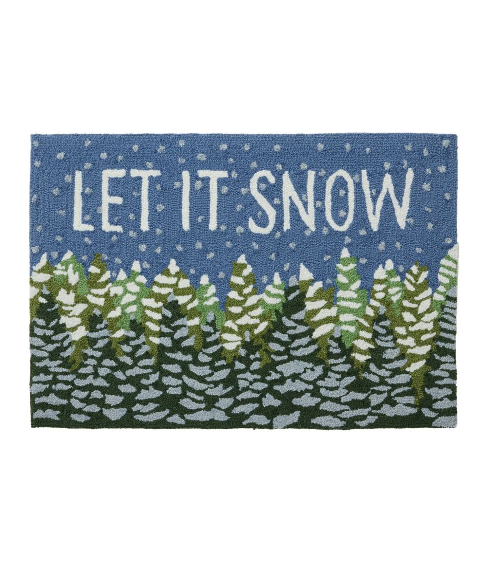 Indoor/Outdoor Vacationland Rug, Frosted Trees