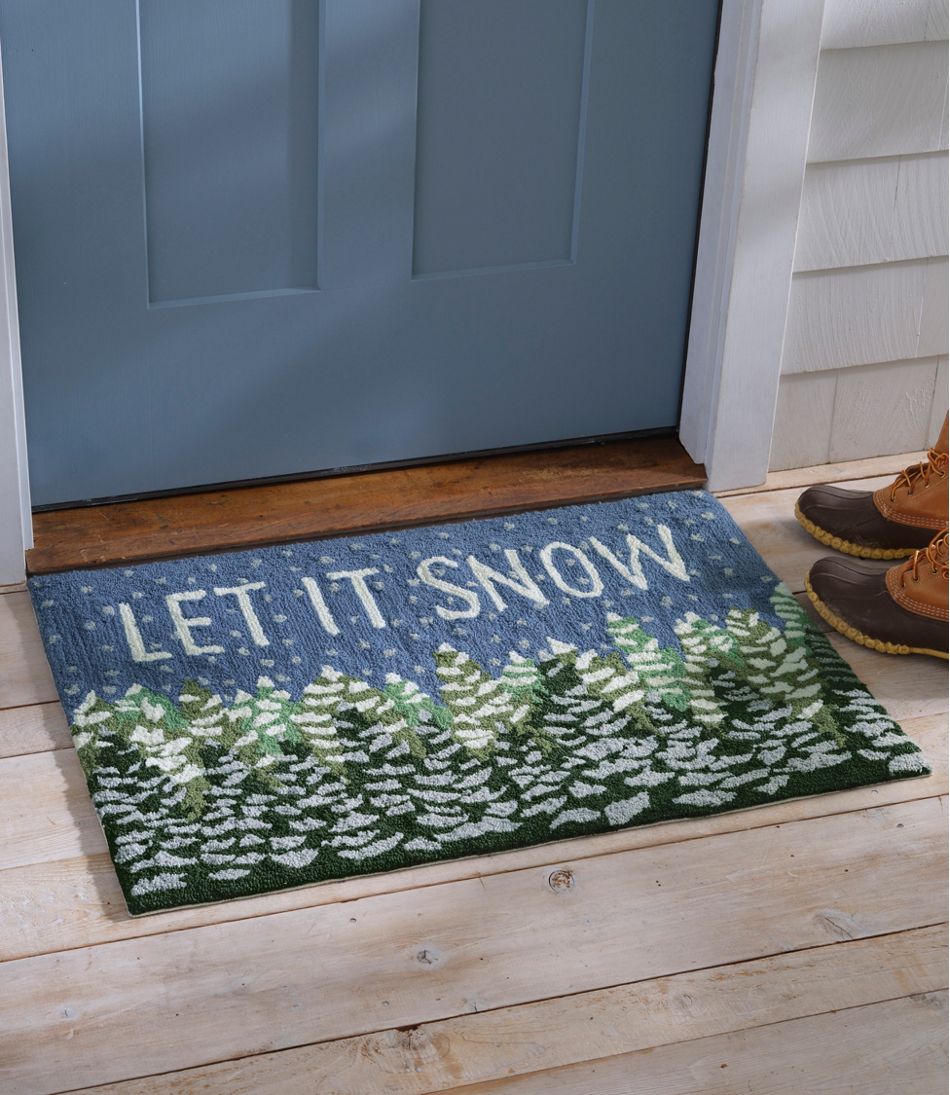 Indoor/Outdoor Vacationland Rug, Frosted Trees - Image 4
