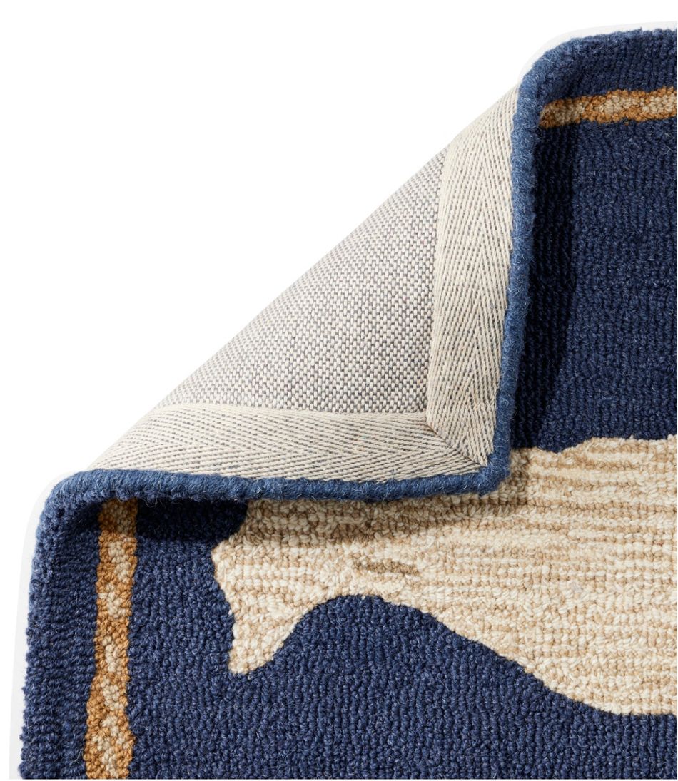 Wool Hooked Novelty Rug, Whale - Image 2