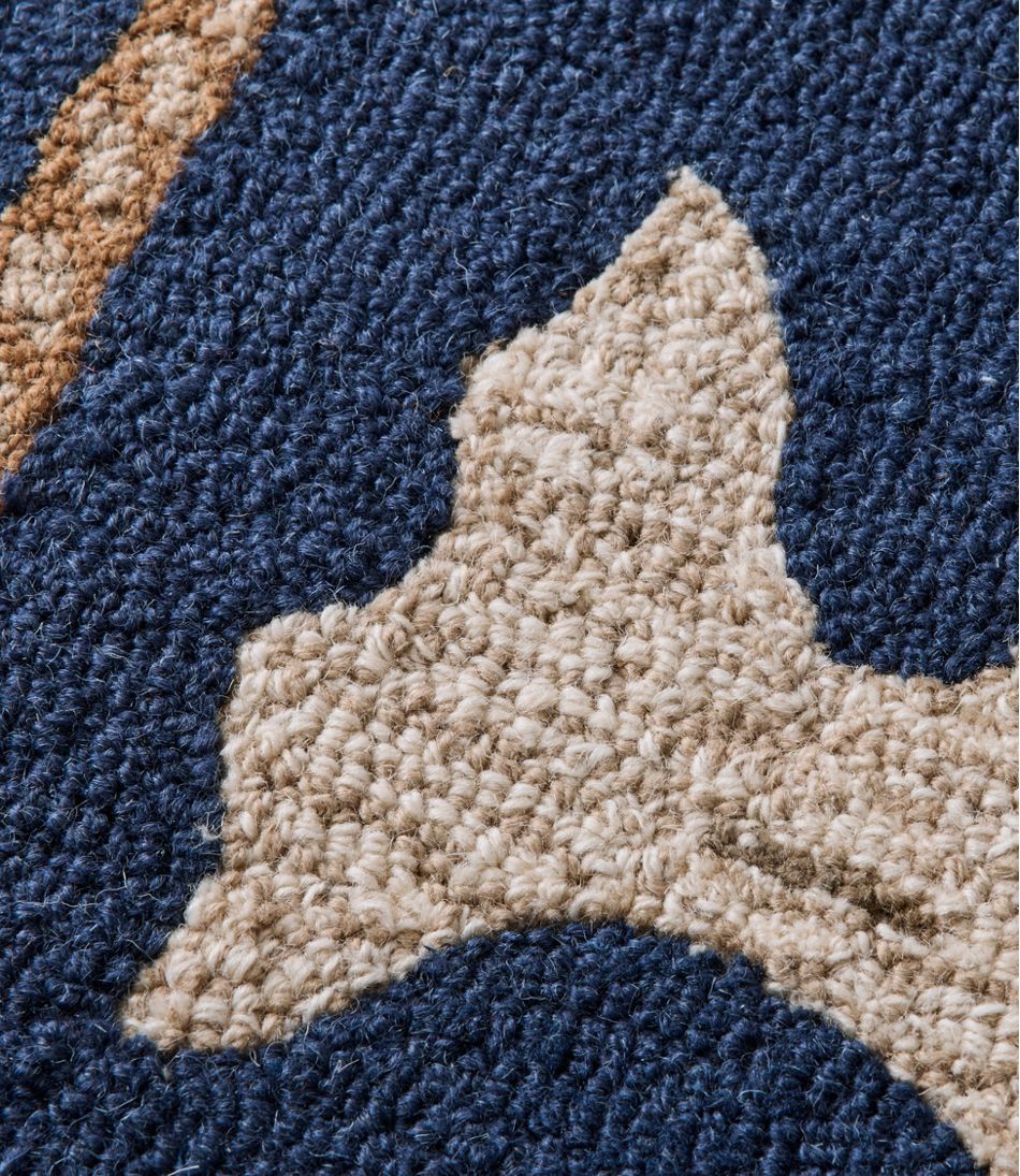 Wool Hooked Novelty Rug, Whale - Image 3