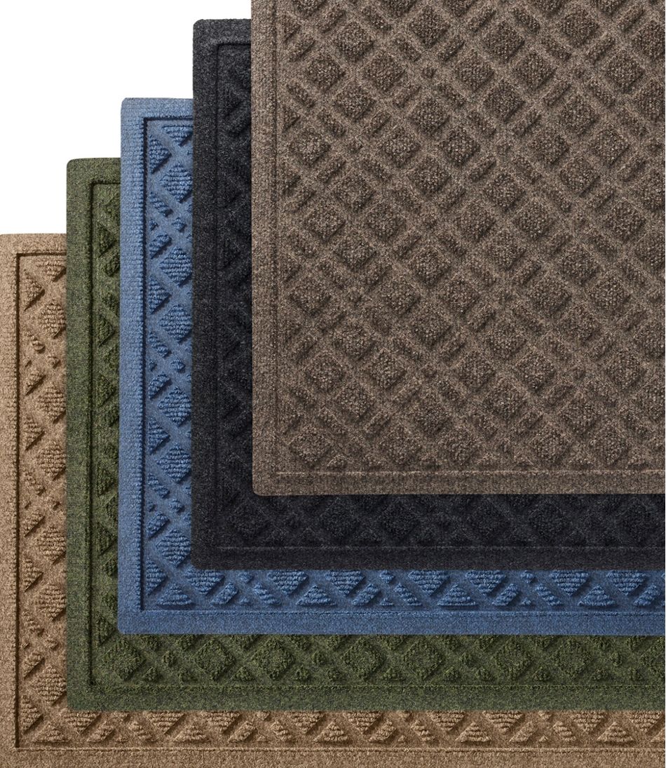 Heavyweight Recycled Waterhog Doormat, Plaid - Image 4