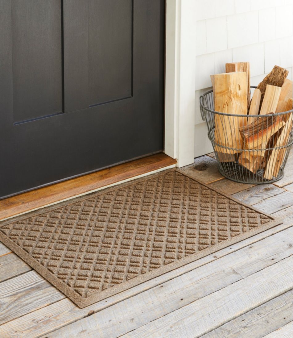 Heavyweight Recycled Waterhog Doormat, Plaid - Image 6