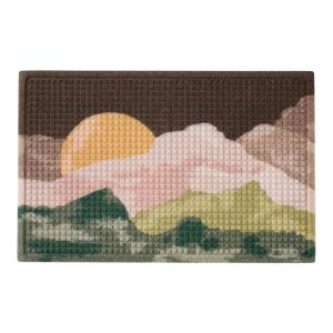 Printed Recycled Waterhog Doormat, Sunset