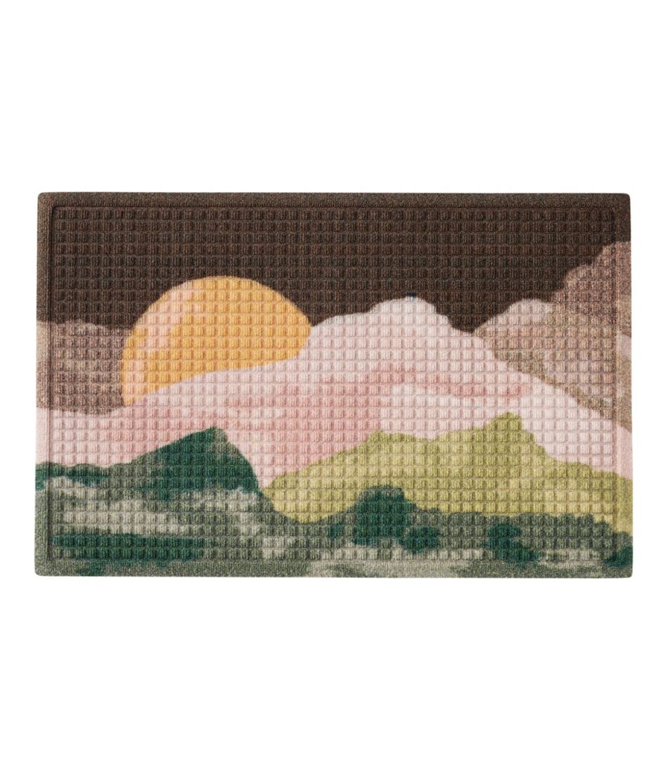 Printed Recycled Waterhog Doormat, Sunset