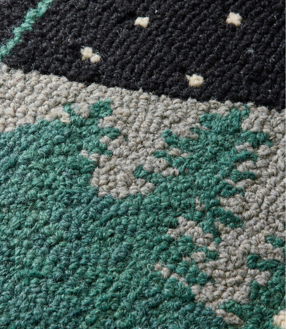 Wool Hooked Novelty Rug, Winter Woods - Image 3