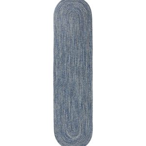 All-Weather Braided Runner, Concentric Pattern Oval