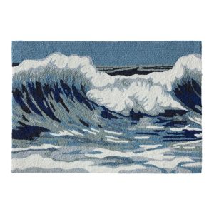 Indoor/Outdoor Vacationland Rug, Ocean Waves