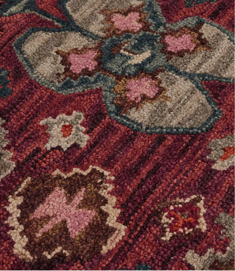 Double Border Wool Hooked Runner, Sienna Multi - Image 3