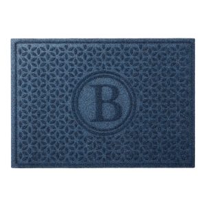 Heavyweight Recycled Waterhog Doormat, Blooming Circles, Personalized