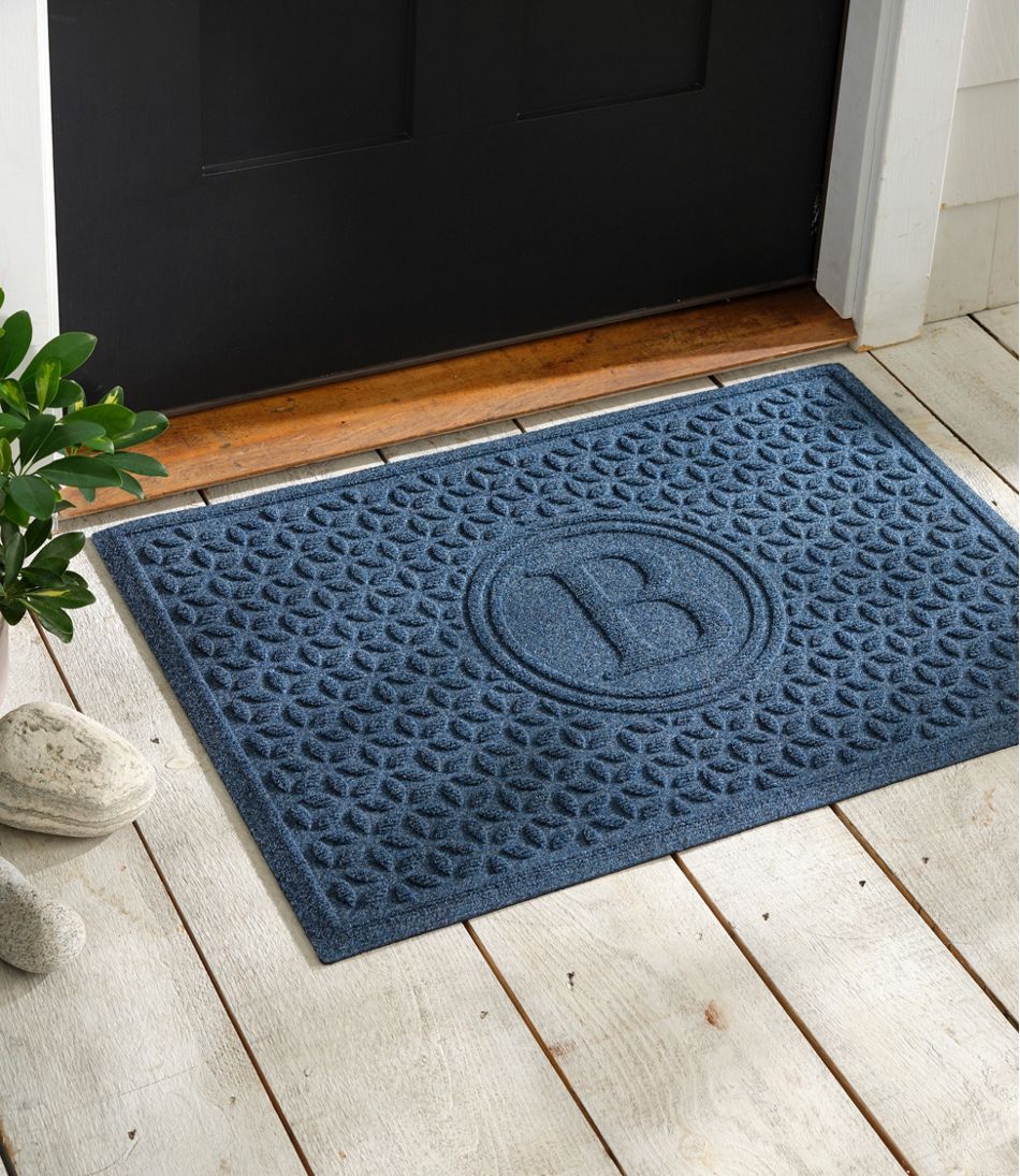 Heavyweight Recycled Waterhog Doormat, Blooming Circles, Personalized - Image 5