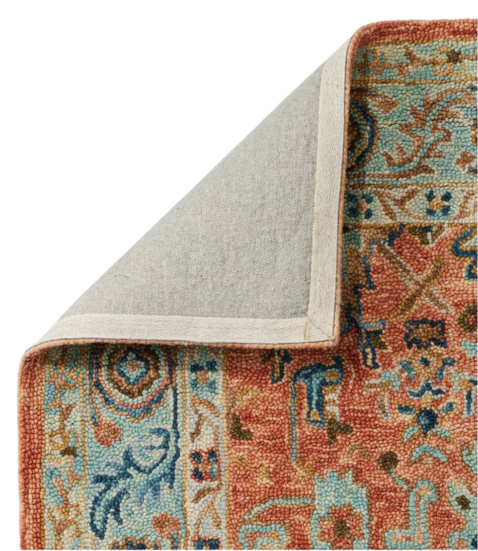 Single Border Terracotta Wool Tufted Rug - Image 2
