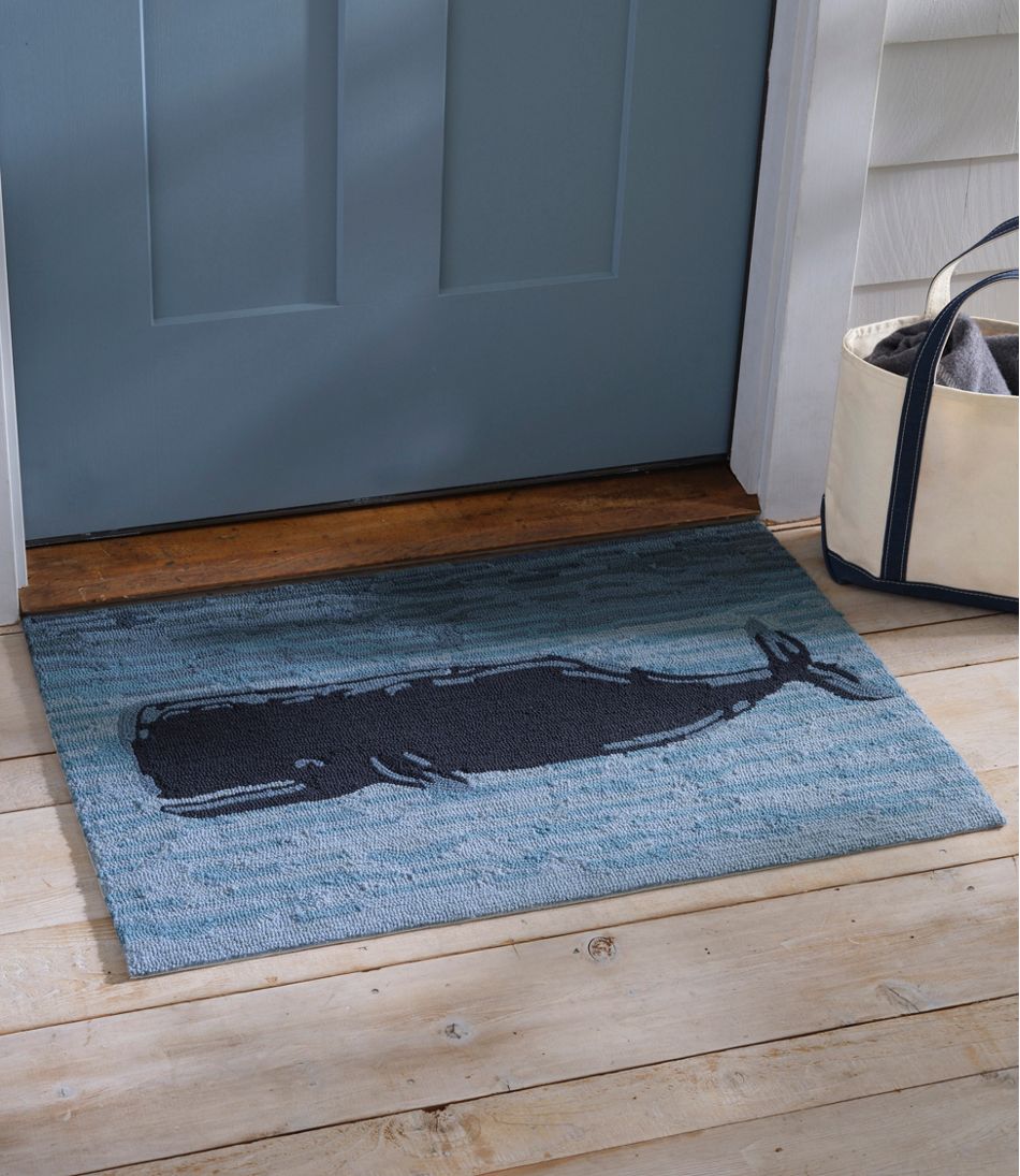 Indoor/Outdoor Vacationland Rug, Coastal Whale - Image 4