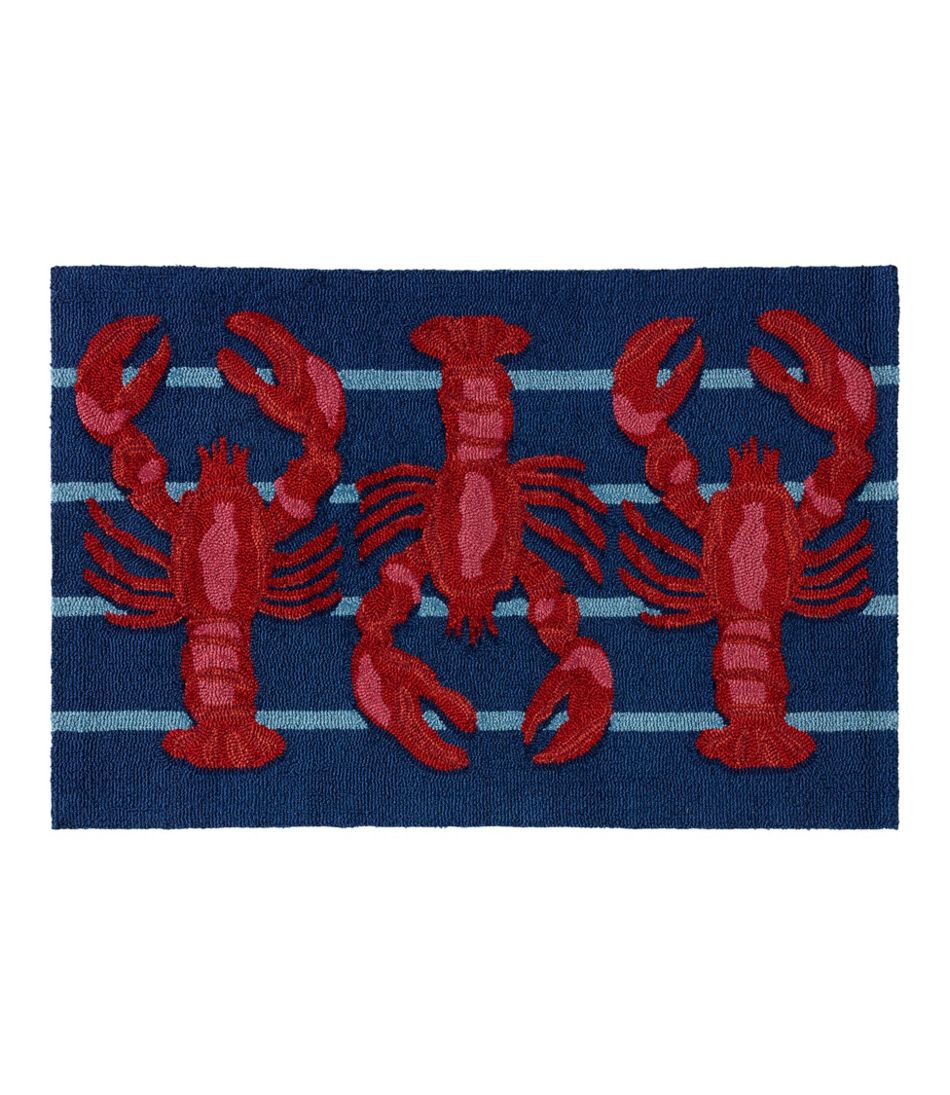 Indoor/Outdoor Vacationland Rug, Lobsters