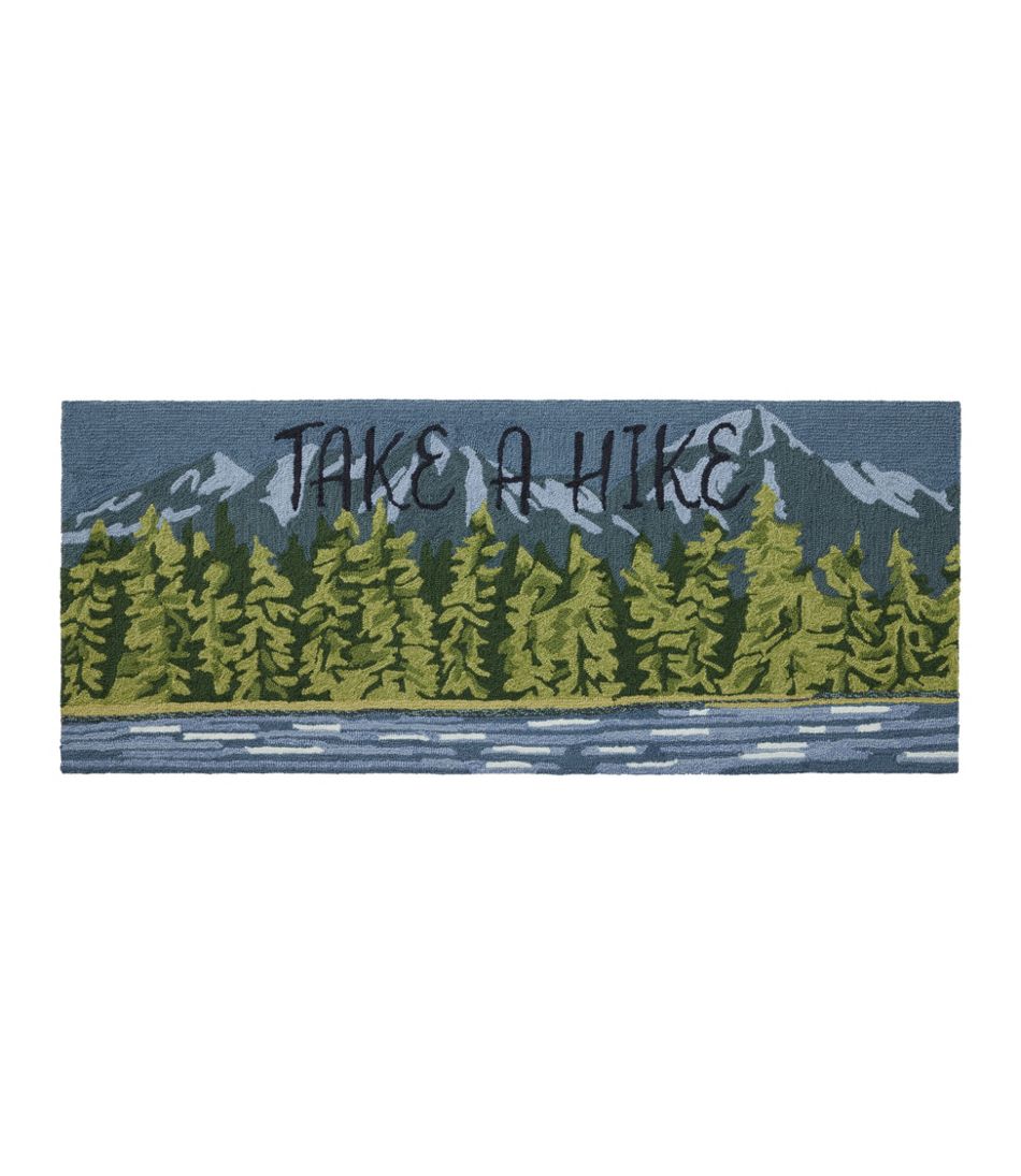 Indoor/Outdoor Vacationland Runner, Lakeside Mountain Scene
