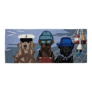 Indoor/Outdoor Vacationland Runner, Seaside Dogs