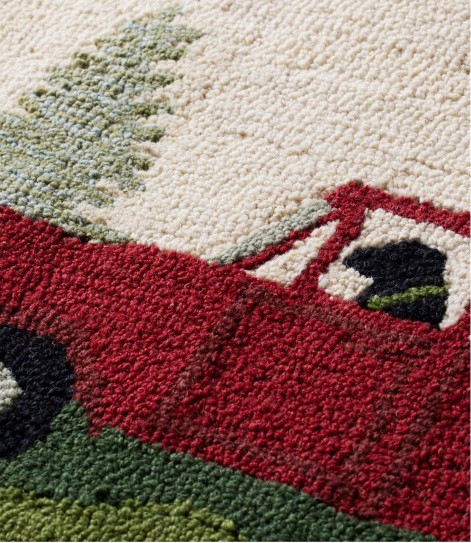 Wool Hooked Novelty Runner, Dog Caravan - Image 3