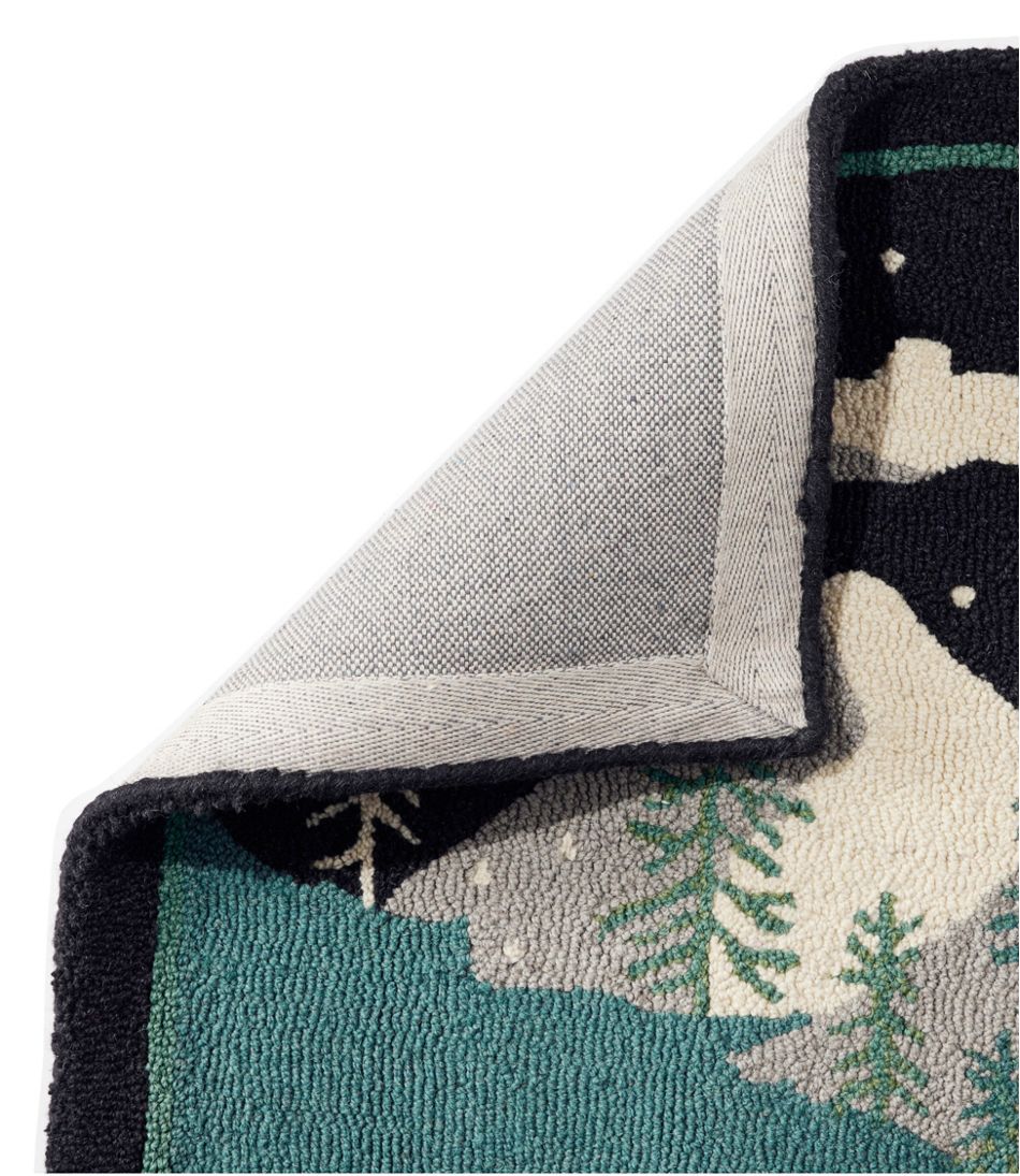 Wool Hooked Runner, Winter Woods - Image 2