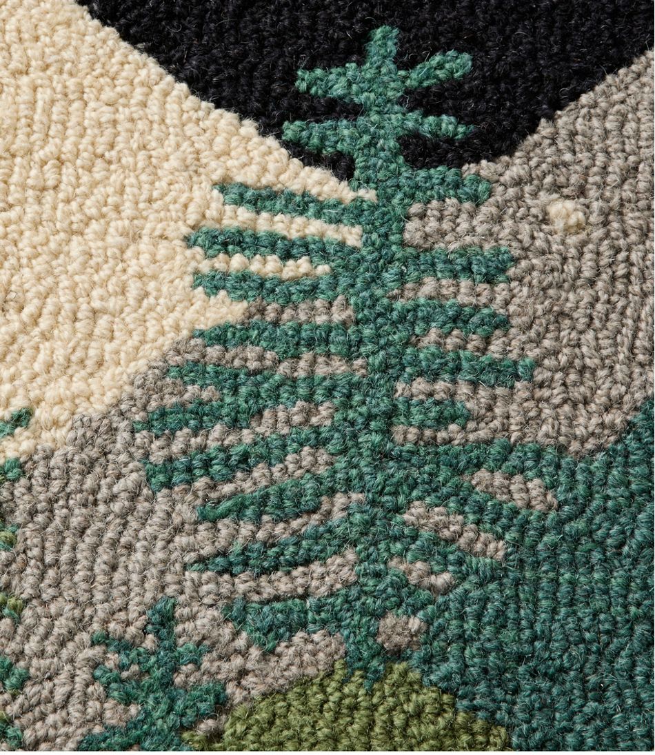 Wool Hooked Runner, Winter Woods - Image 3