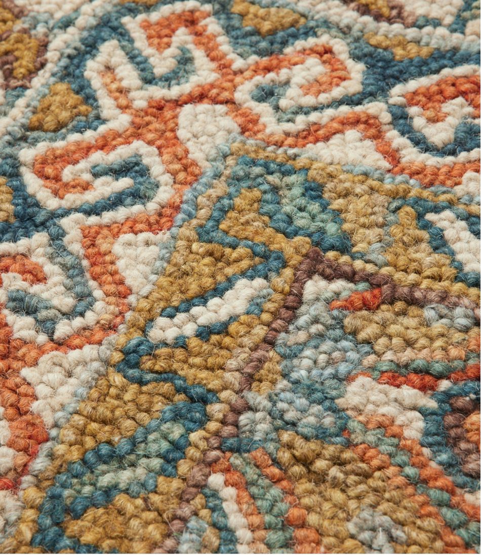 Bordered Medallion Wool Tufted Rug - Image 3