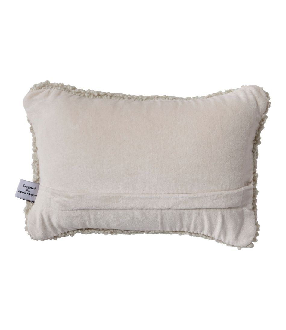 Wool Hooked Throw Pillow, Blueberries, 8" x 12" - Image 3
