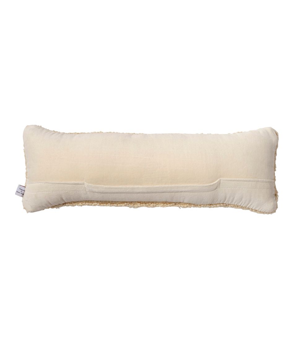 Wool Hooked Throw Pillow, Lab Trio, 8" x 24" - Image 3