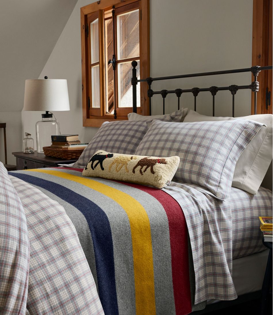 Wool Hooked Throw Pillow, Lab Trio, 8" x 24" - Image 4