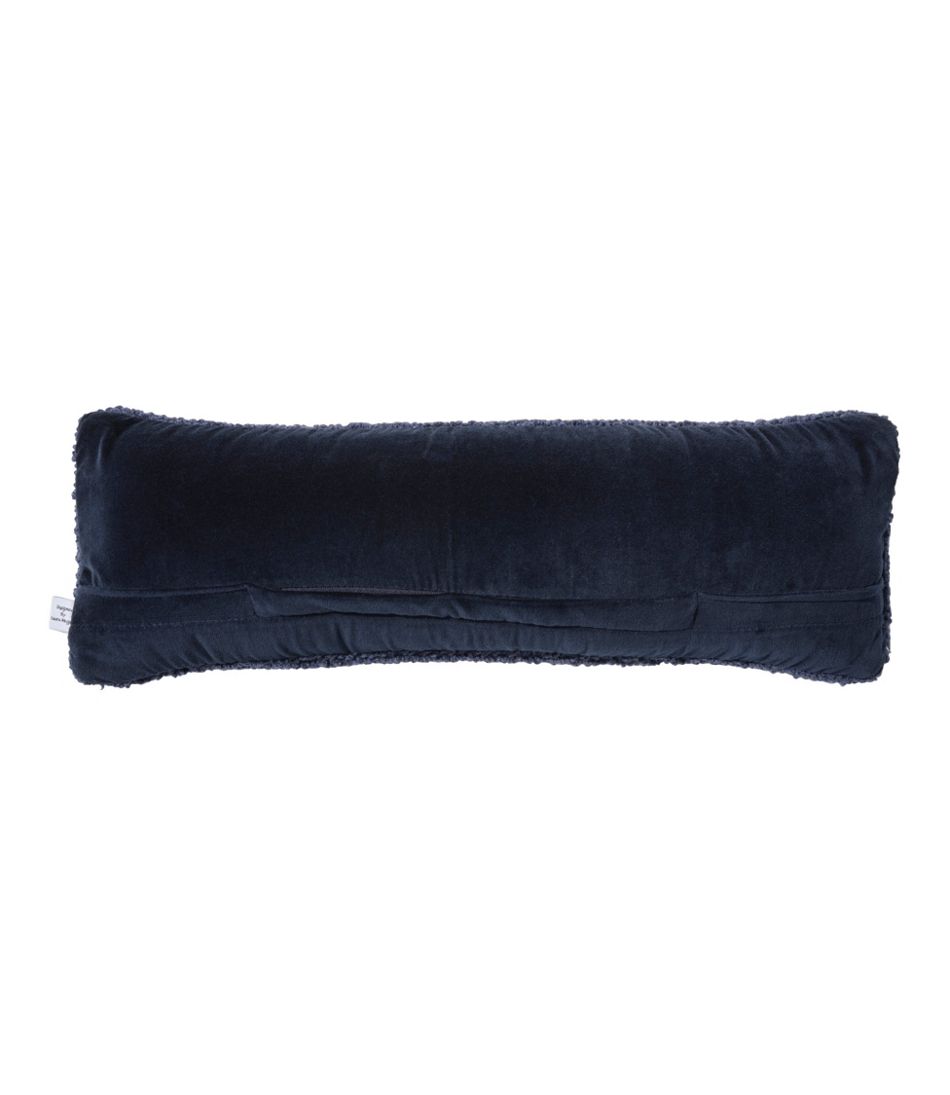 Wool Hooked Throw Pillow, Whale, 8" x 24" - Image 3