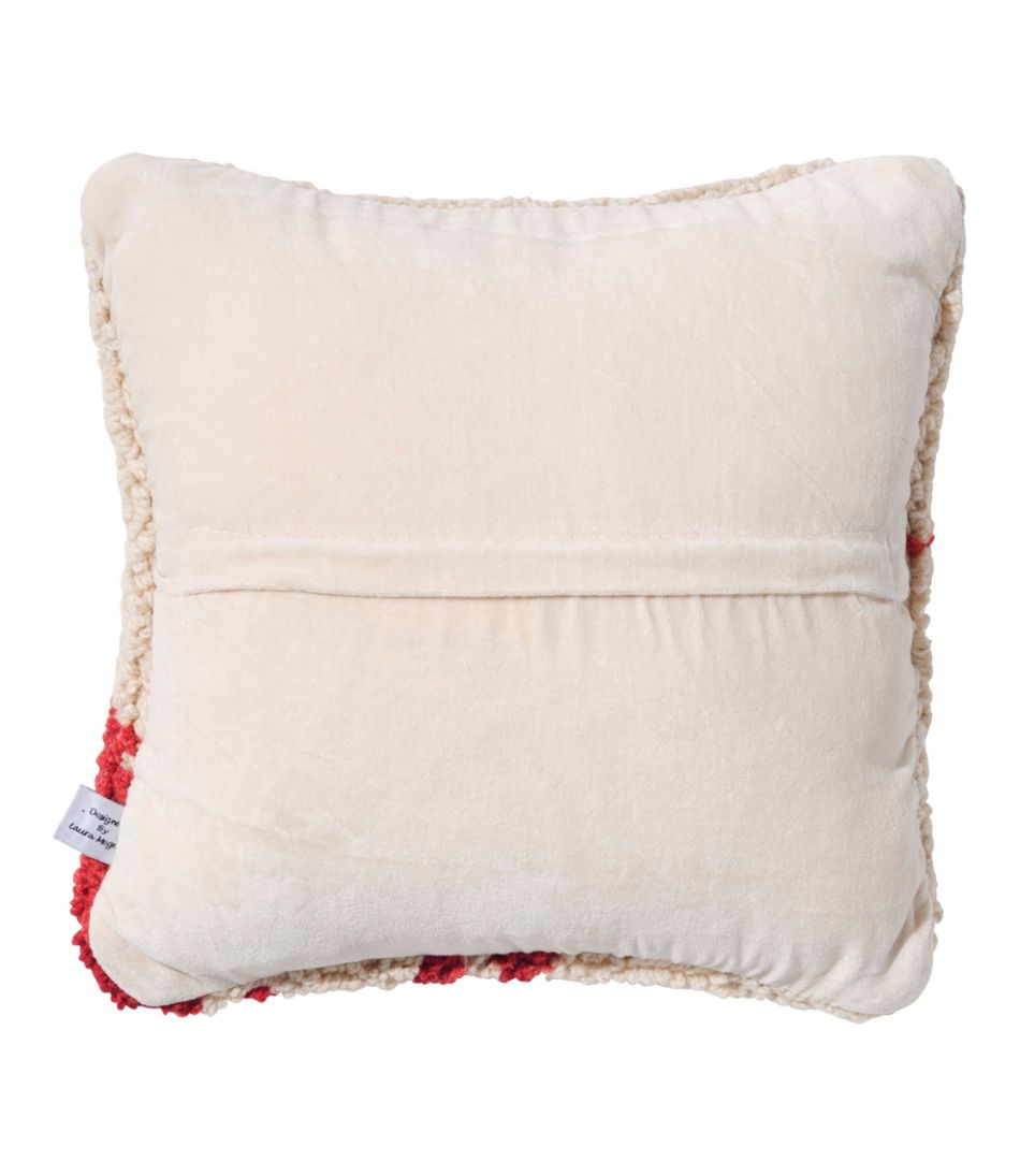 Wool Hooked Throw Pillow, Red Lobster, 14" x 14" - Image 3