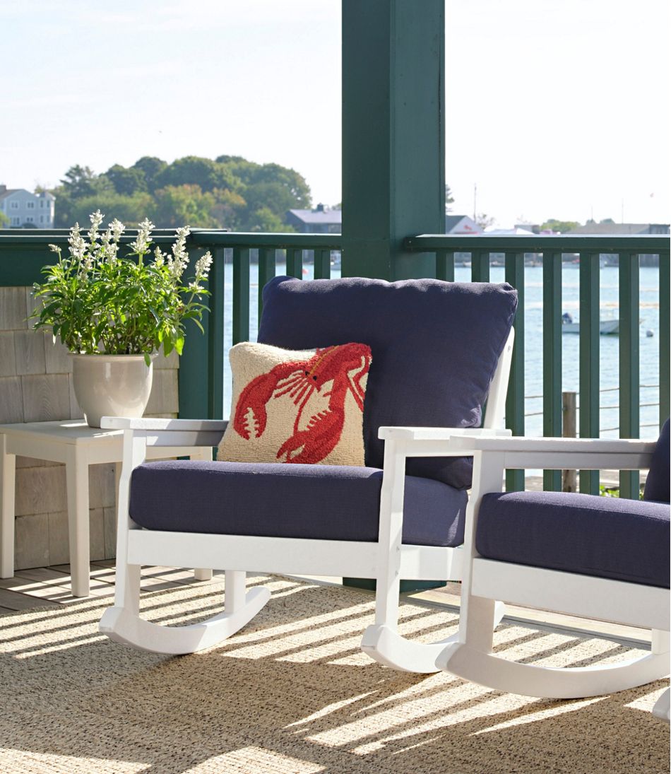 Wool Hooked Throw Pillow, Red Lobster, 14" x 14" - Image 4