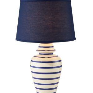 Portland Ceramic Lamp, Stripe
