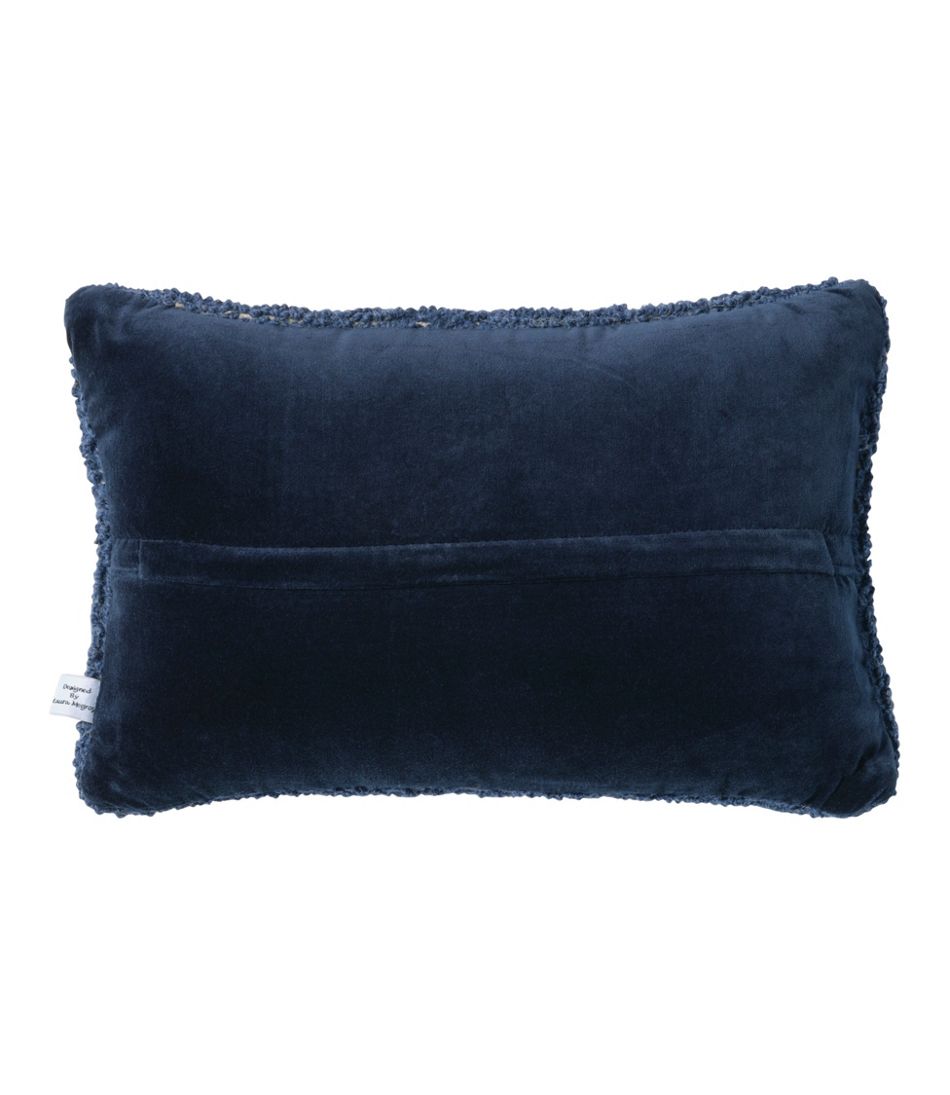 Wool Hooked Throw Pillow, Whale, 12" x 18" - Image 3