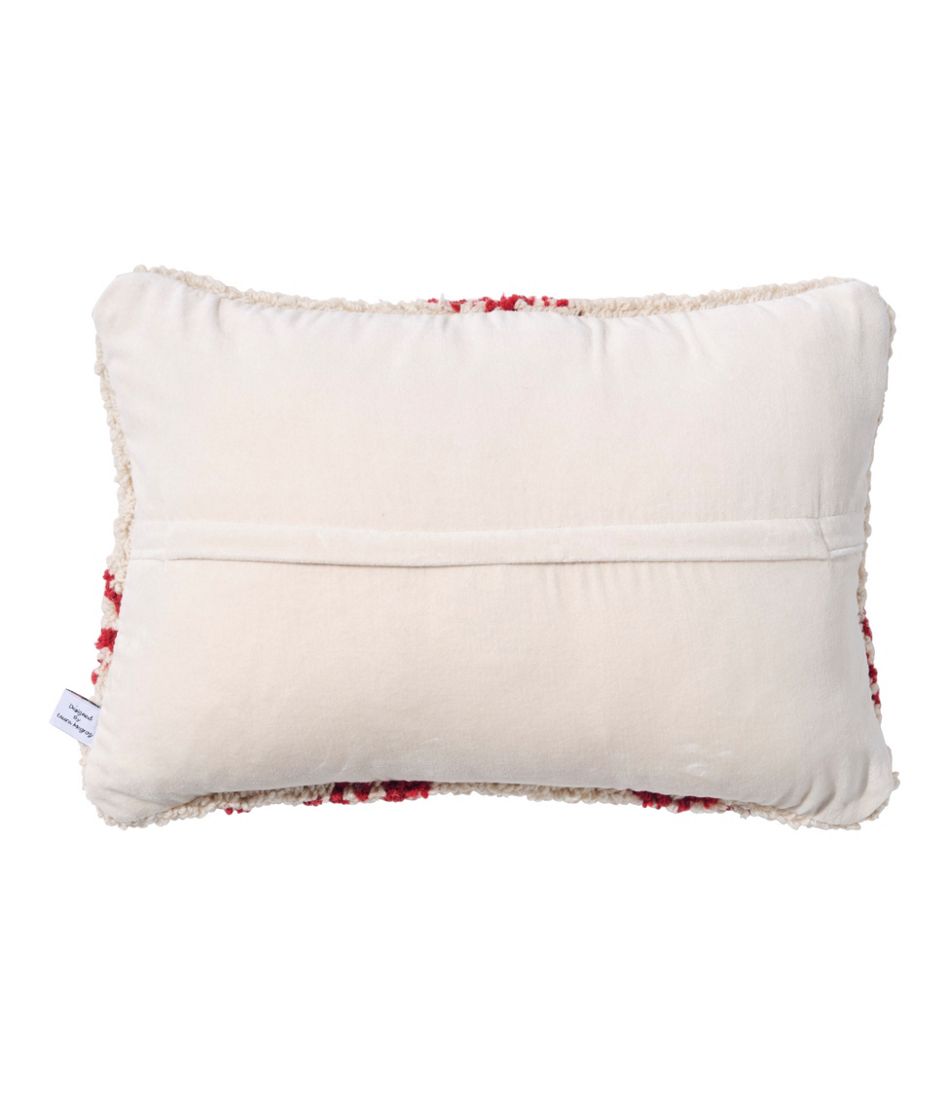 Wool Hooked Throw Pillow, Snowflake, 14" x 20" - Image 3