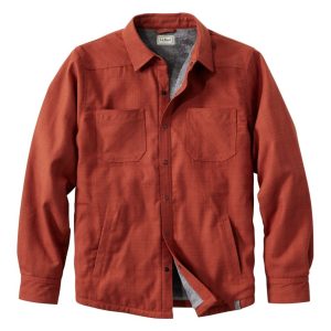 Men's Katahdin Performance Flannel Shirt-Jacket, Hi-Pile Fleece-Lined Solid