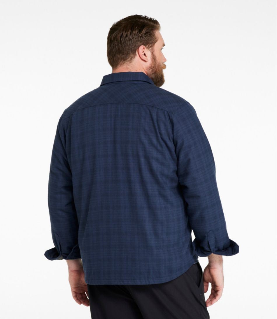 Men's Katahdin Performance Flannel Shirt-Jacket, Hi-Pile Fleece-Lined Solid - Image 5